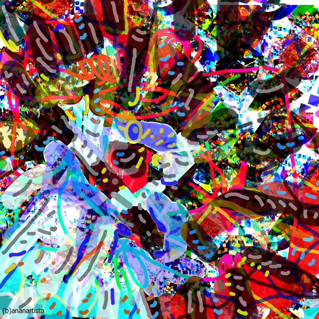 japanese girl in my mind - abstract digital art by (b)ananartista sbuff