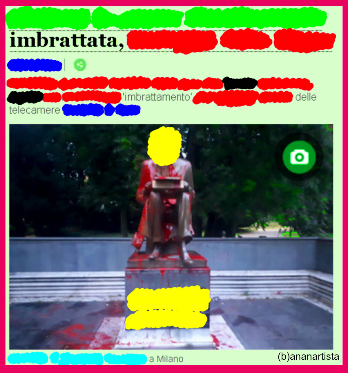imbrattata imbrattamento milano by (b)ananartista sbuff